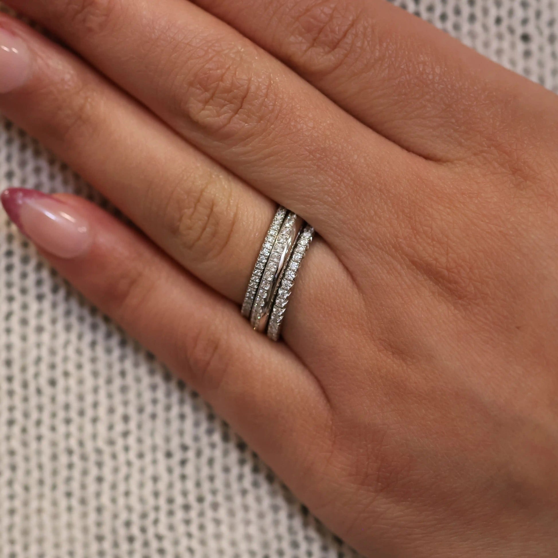 French Cut Pavé Band