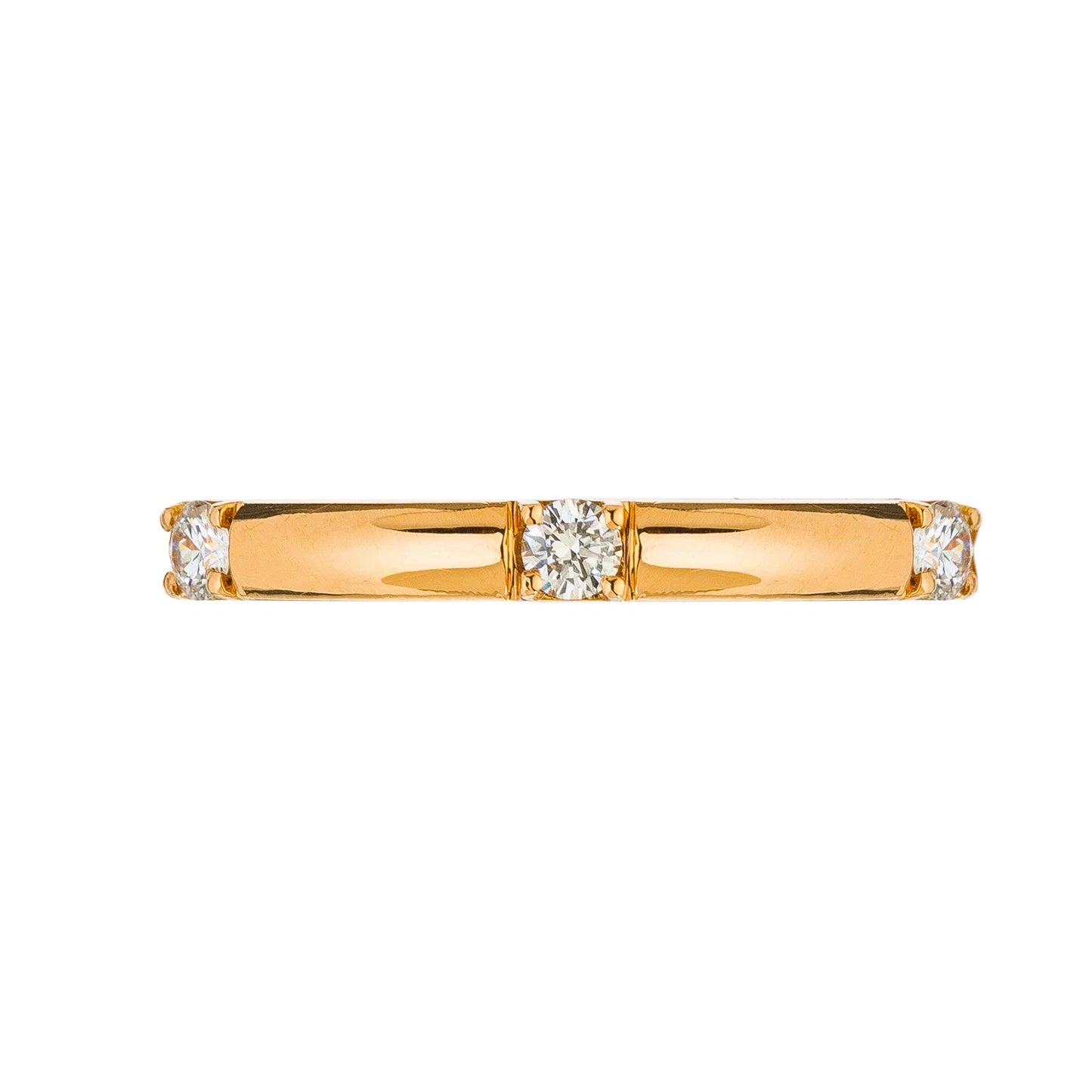 Single Stone White Diamond Band