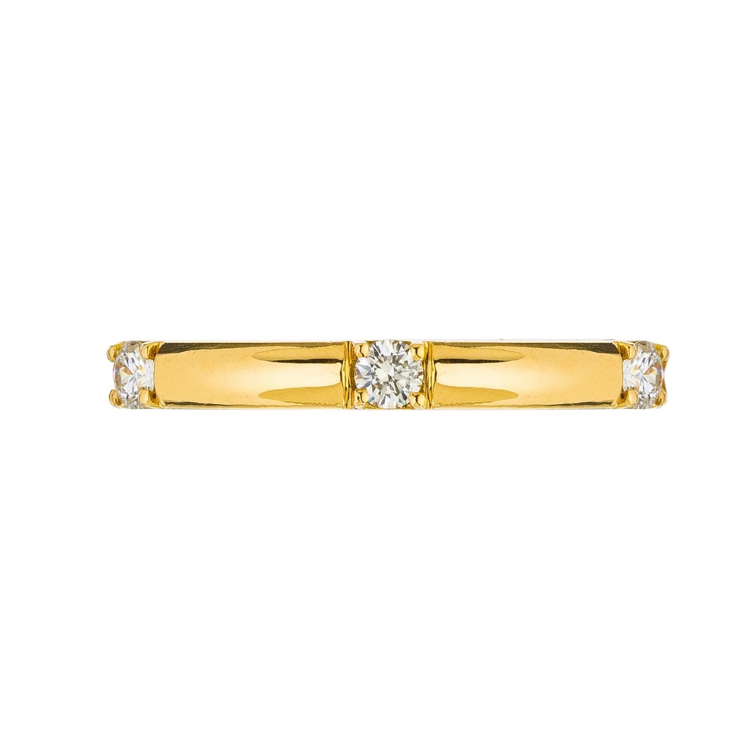  Single Stone White Diamond Band