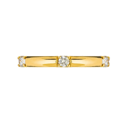  Single Stone White Diamond Band