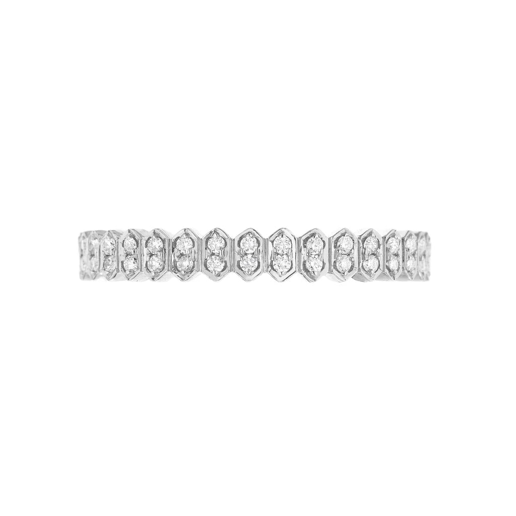 Small White Diamond Band