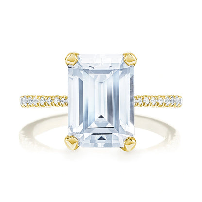 Emerald Solitaire Engagement Ring