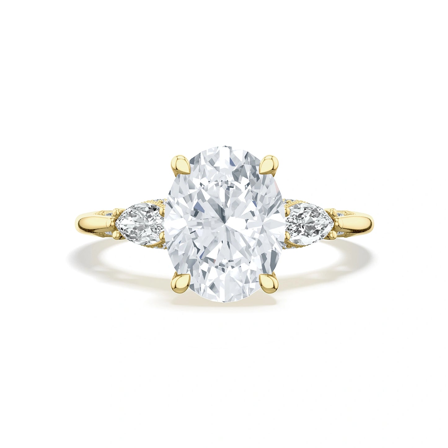 Oval 3-Stone Engagement Ring