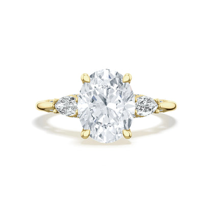 Oval 3-Stone Engagement Ring