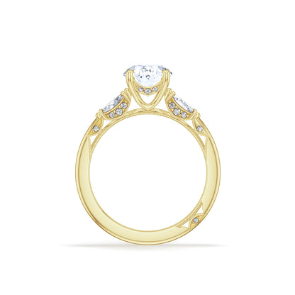 Oval 3-Stone Engagement Ring