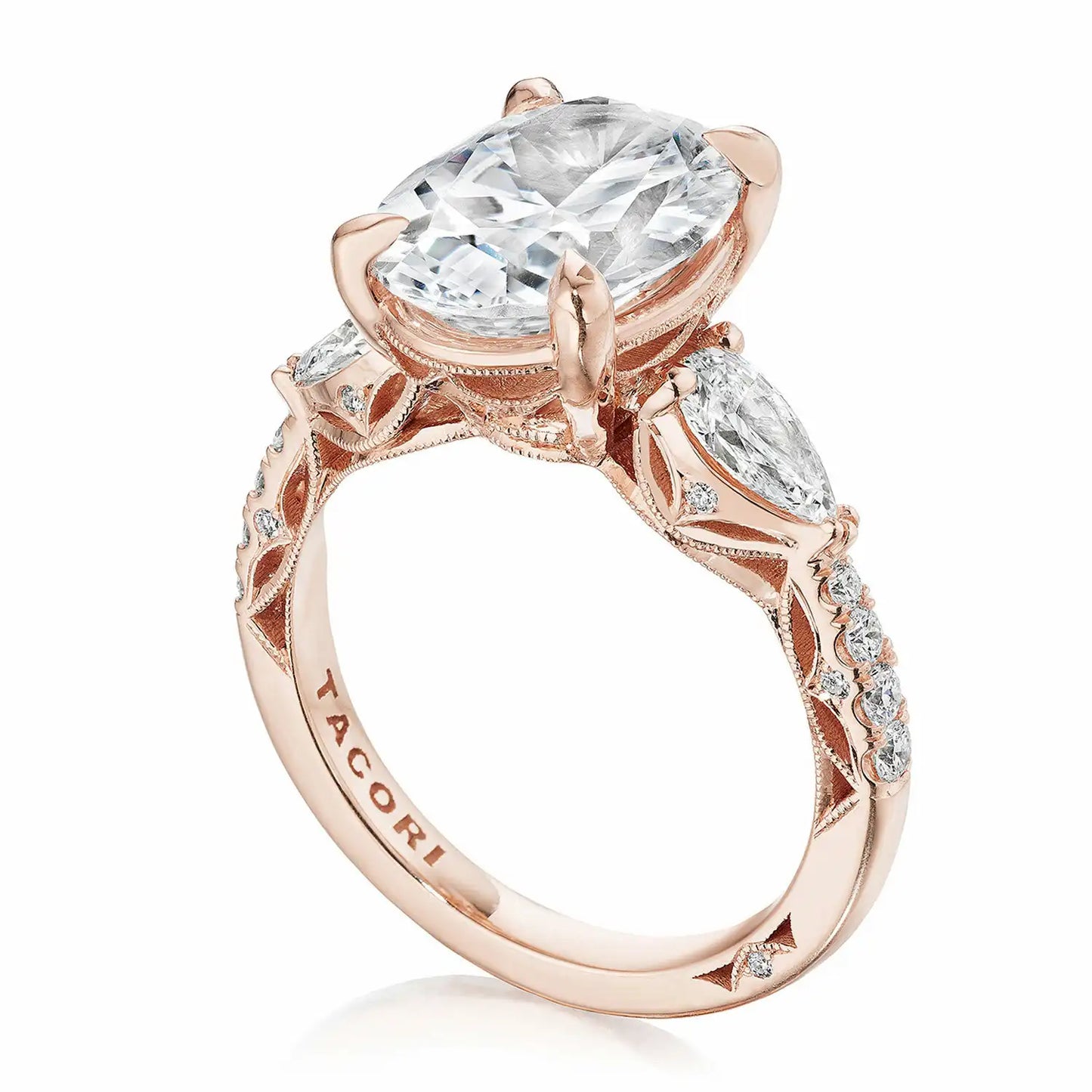 Tacori Dantela | Oval 3-Stone Engagement Ring