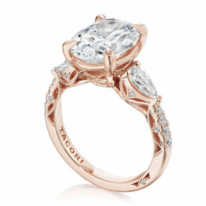 Tacori Dantela | Oval 3-Stone Engagement Ring