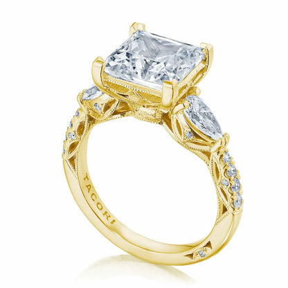 Tacori Dantela | Princess 3-Stone Engagement Ring