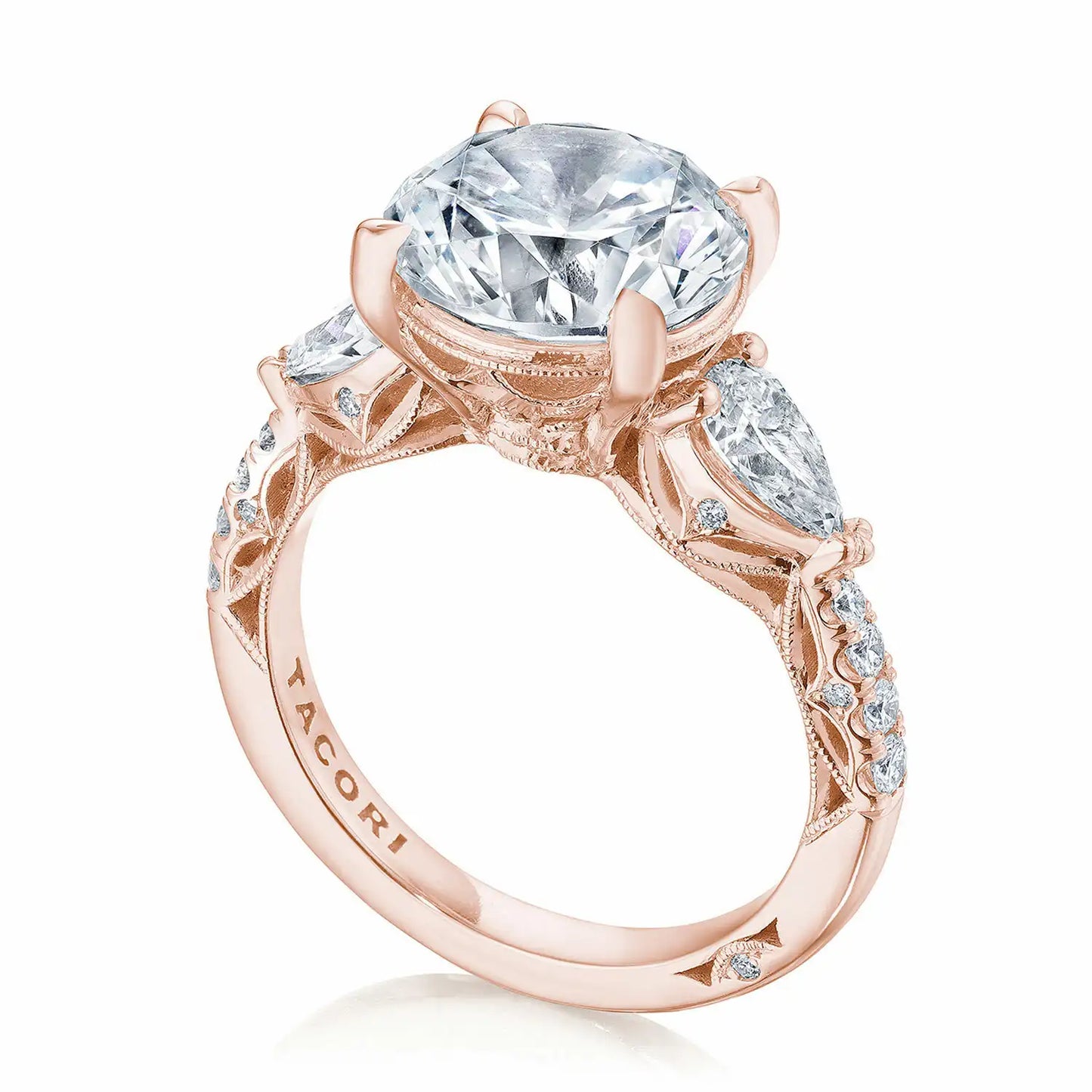 Tacori Dantela | Round 3-Stone Engagement Ring