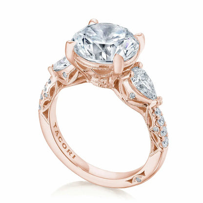 Tacori Dantela | Round 3-Stone Engagement Ring