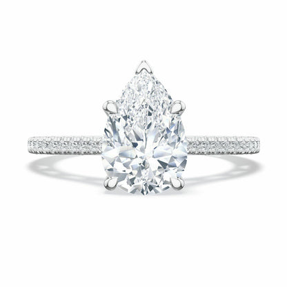 Tacori Lunetta Crescent | Pear Solitaire Engagement Ring