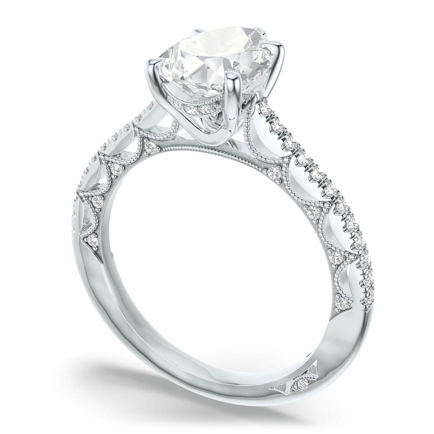 Tacori Lunetta Crescent | Pear Solitaire Engagement Ring