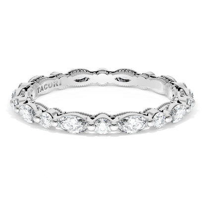 Marquise and Round Diamond Wedding Band