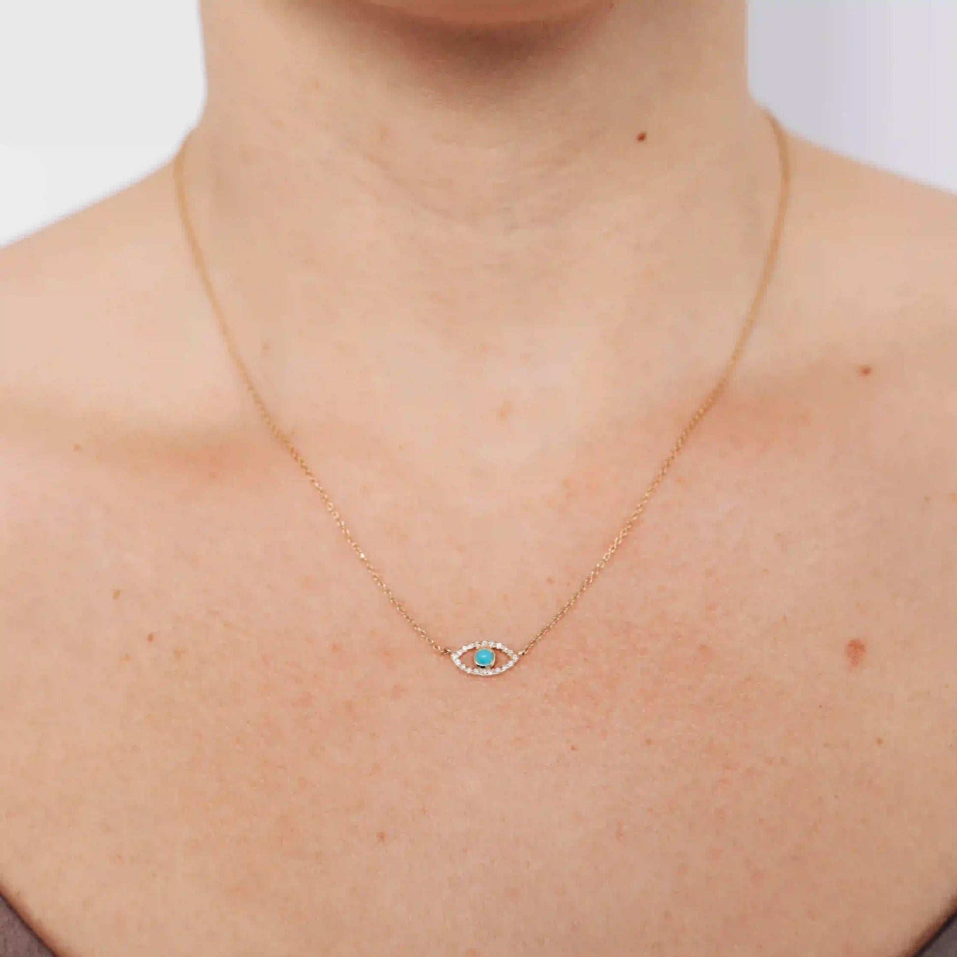 Pavé Evil Eye Necklace
