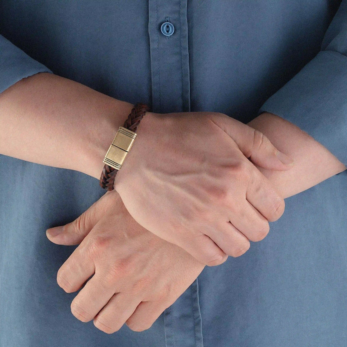 Brass & Leather Bracelet
