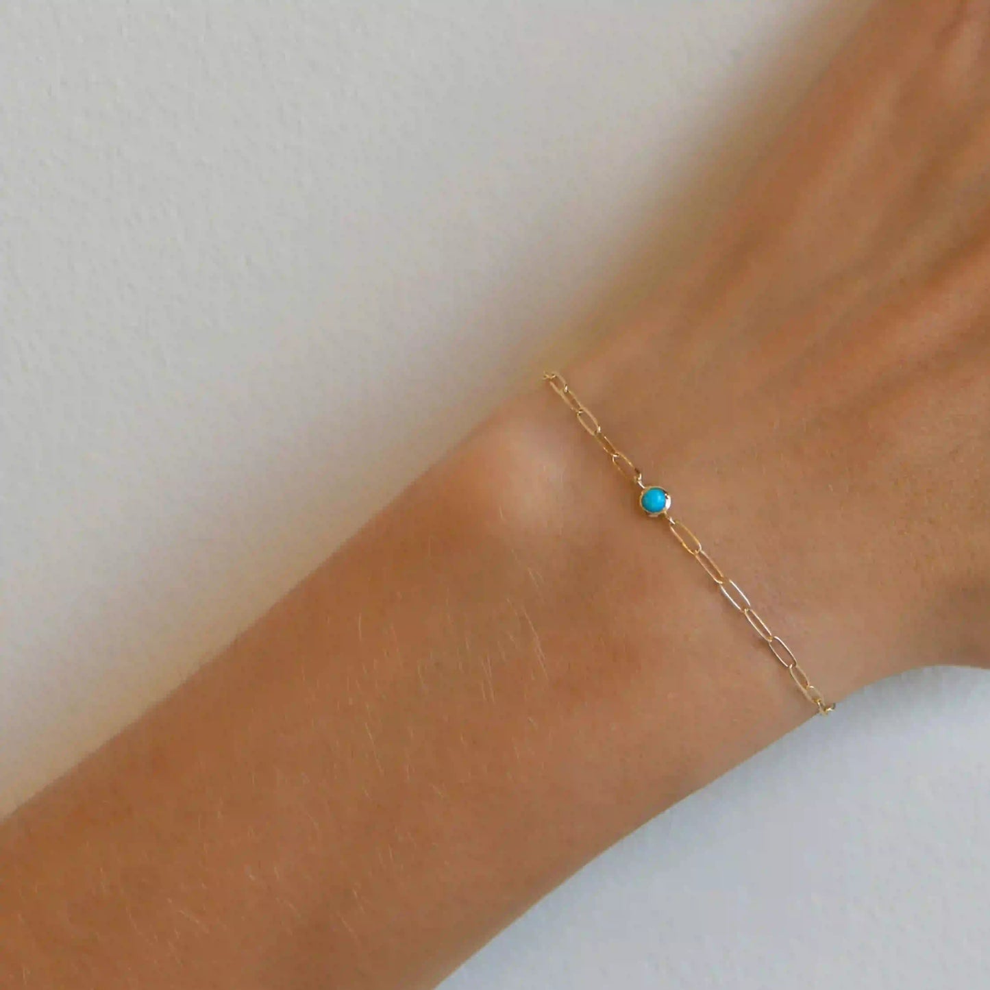  Birthstone Paperclip Bracelet
