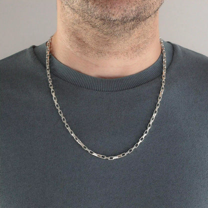 Sterling Silver Link Short Necklace