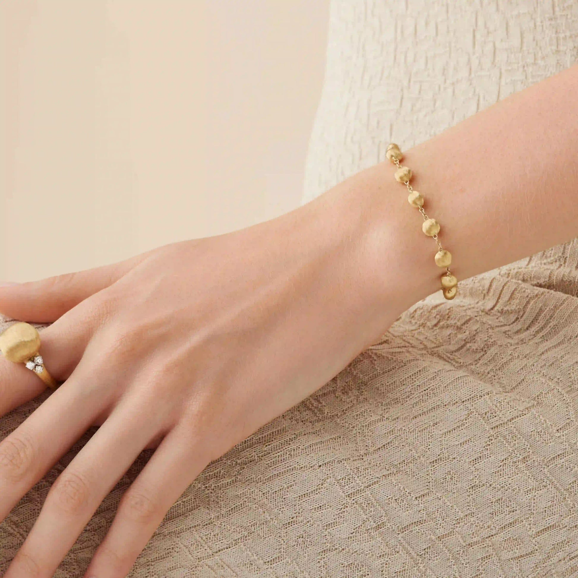 Yellow Gold Bead Bracelet