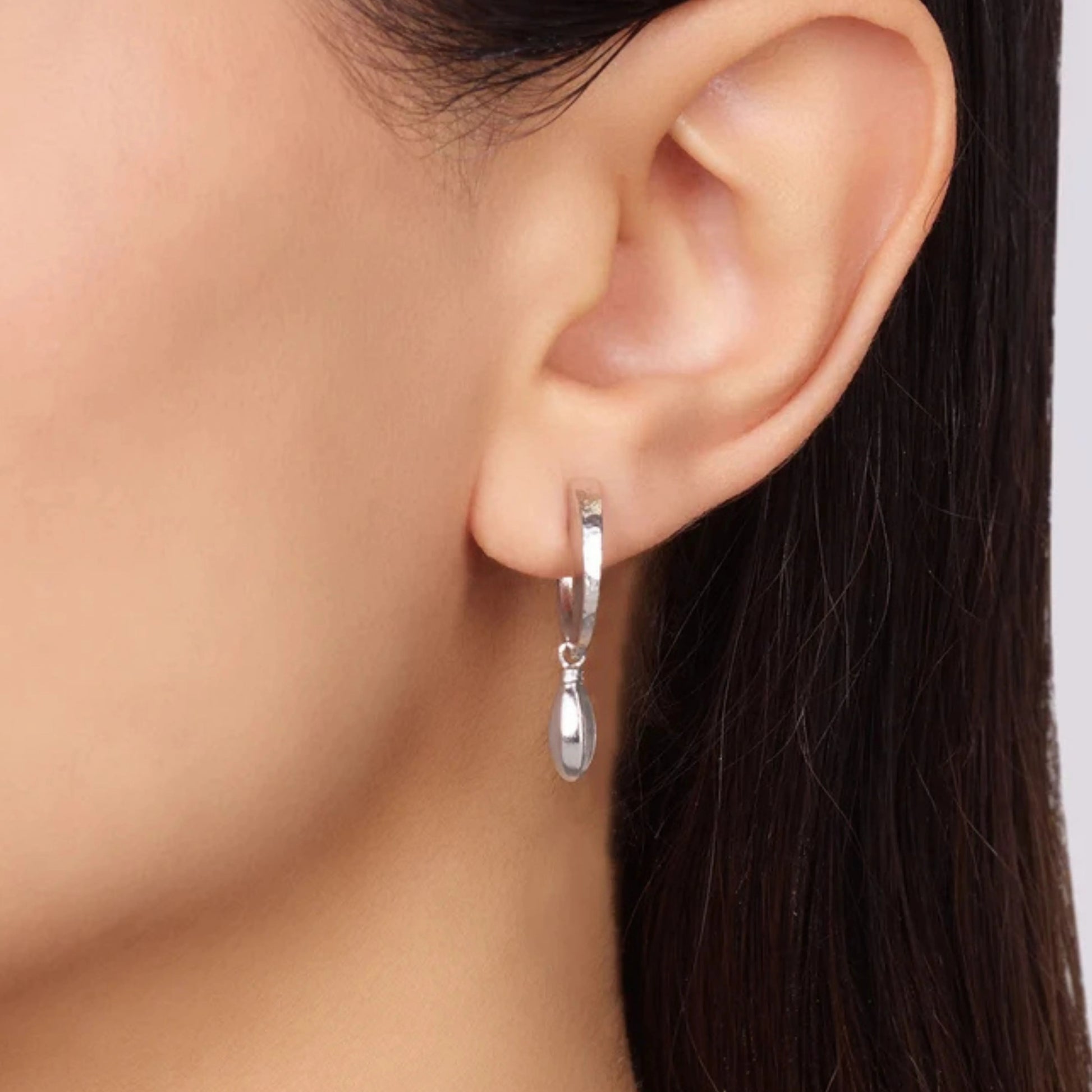  Silver Single Drop Earrings