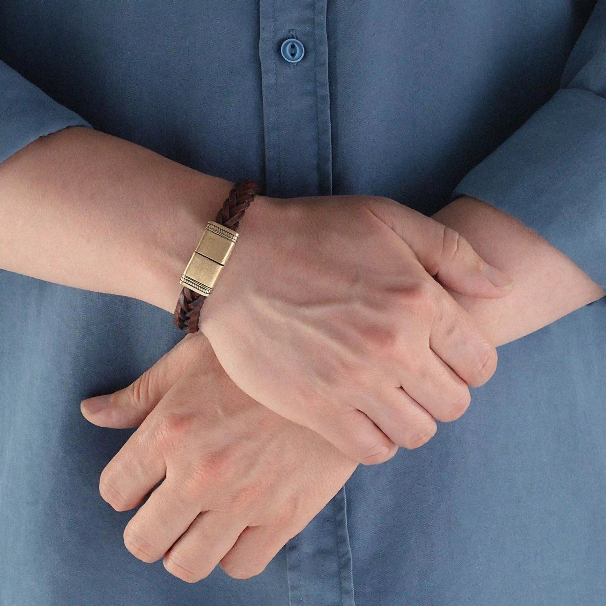 Brass & Leather Bracelet