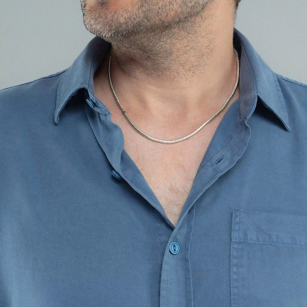 Silver Black Diamond Short Necklace