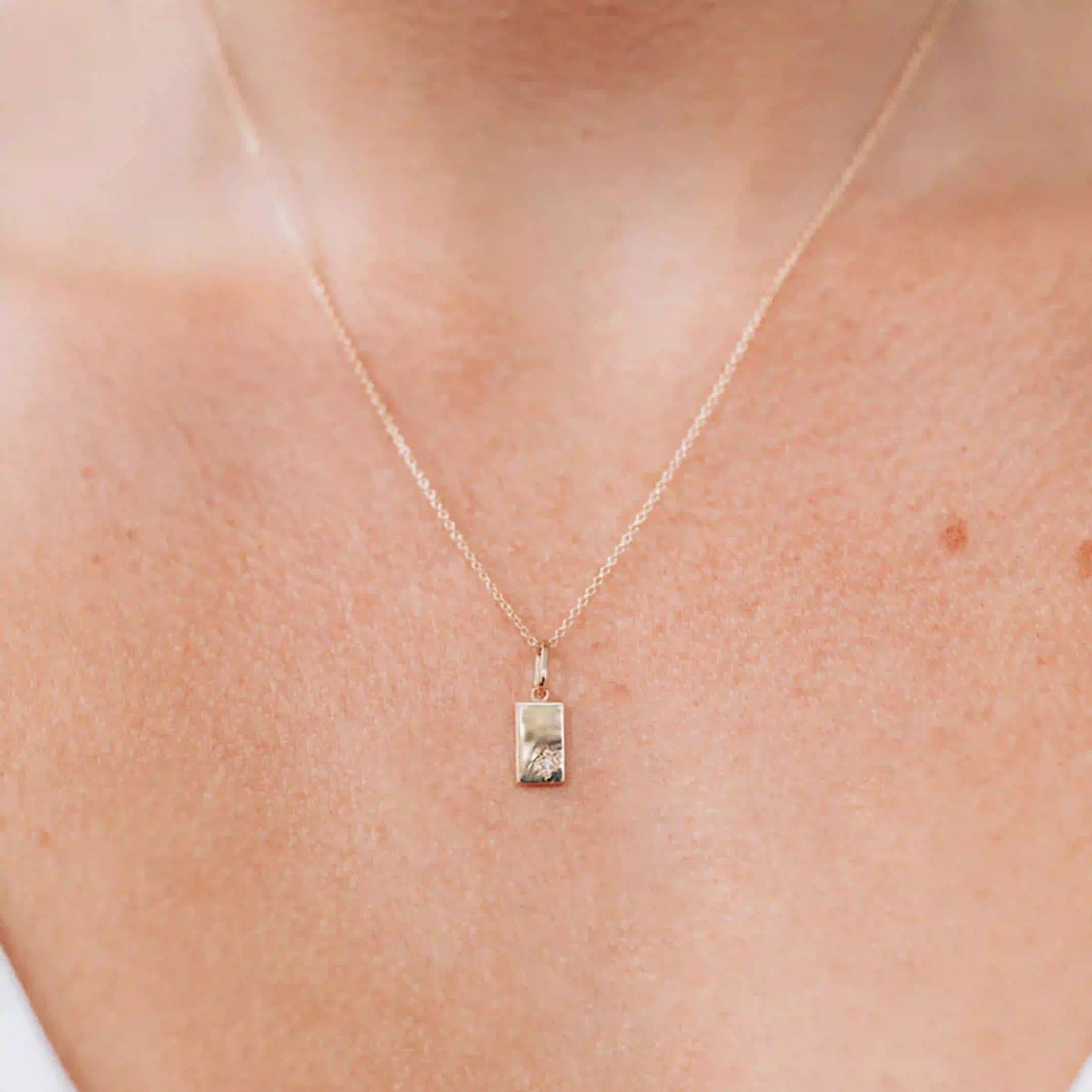Gold Tag Pendant Charm