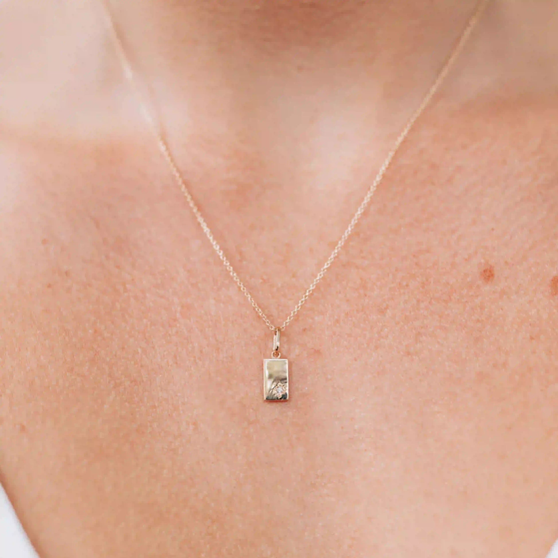 Gold Tag Pendant Charm