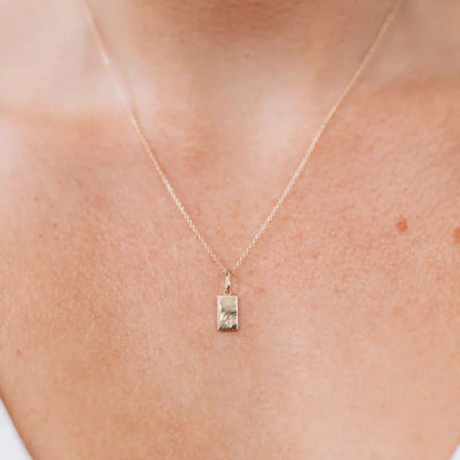 Gold Tag Pendant Charm