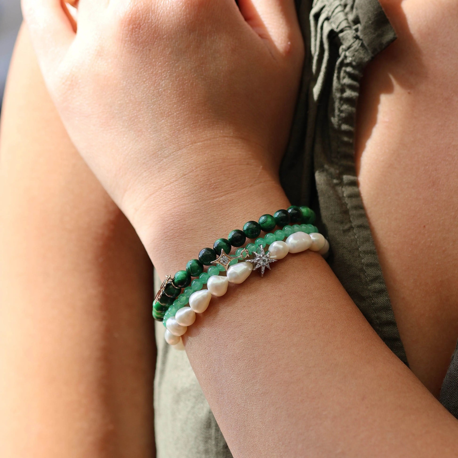 Baroque White Keshi Pearl Bracelet