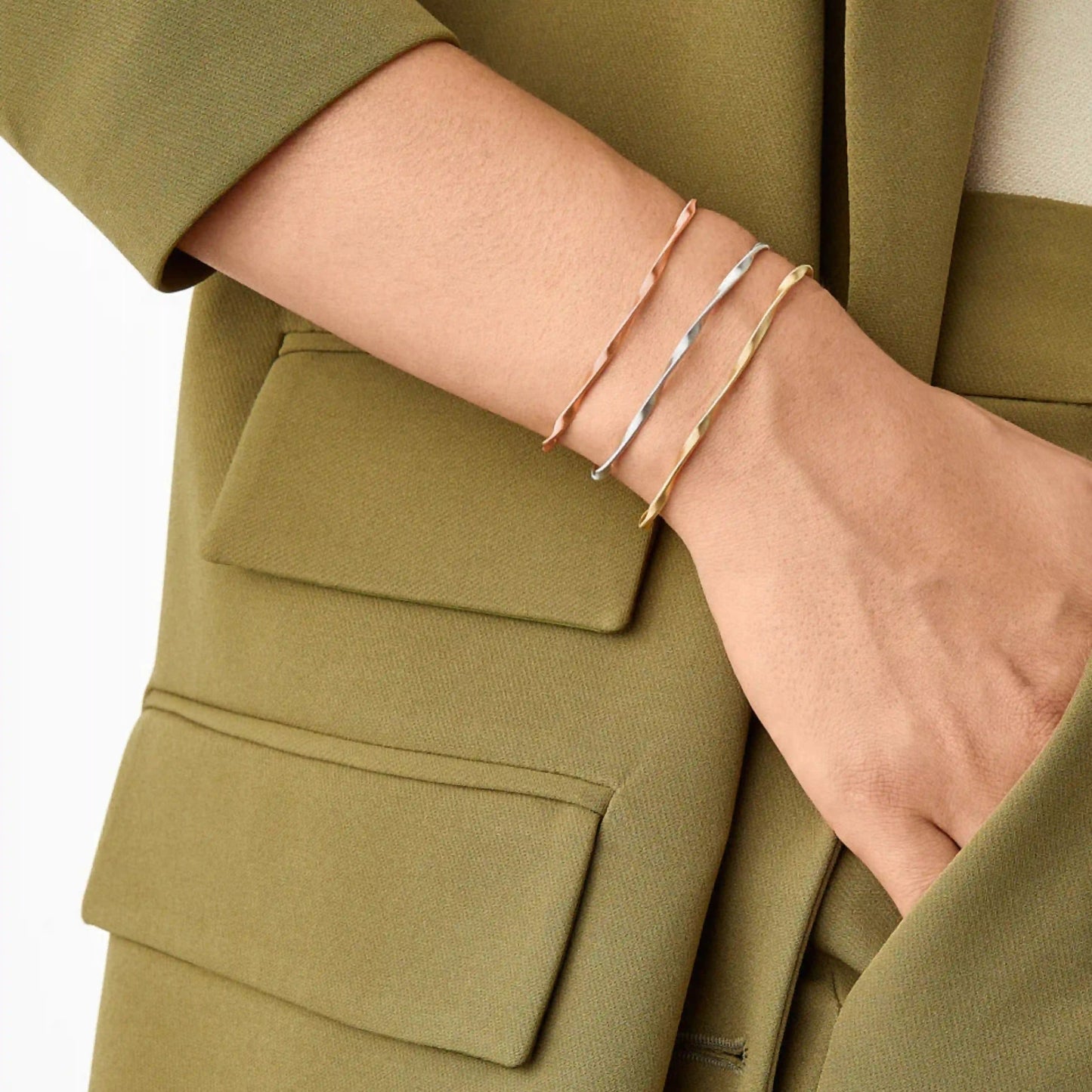 Yellow Gold Twisted Coil Bracelet