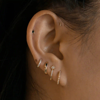 Micro North Star Half Hoops