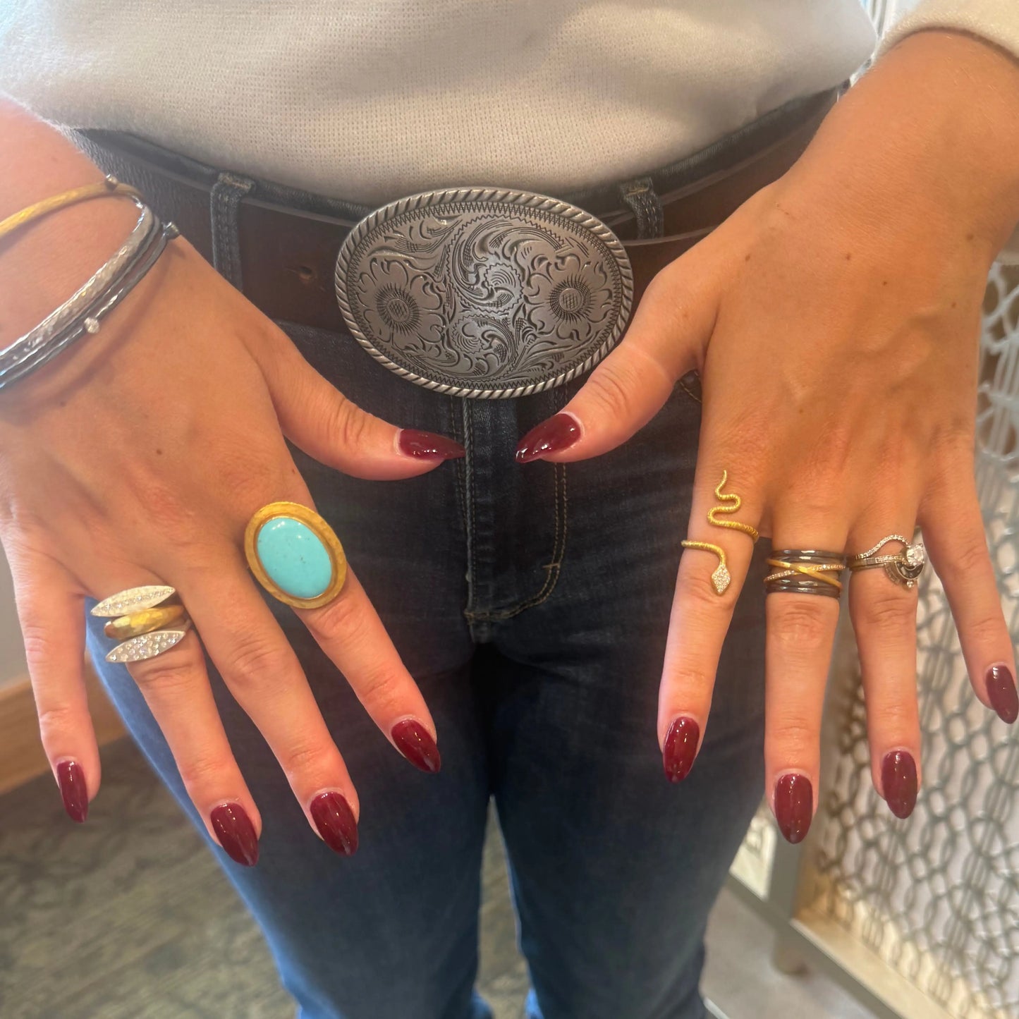 Gold Boogie Line Ring