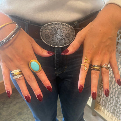 Gold & Silver Crosswire Ring