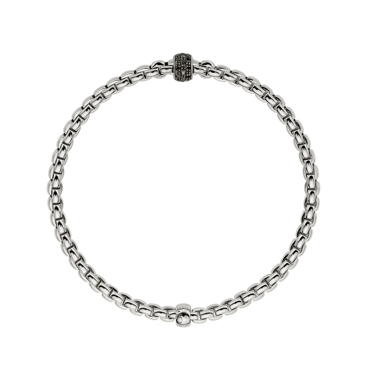 White Gold Bracelet with Black Diamond Pavè