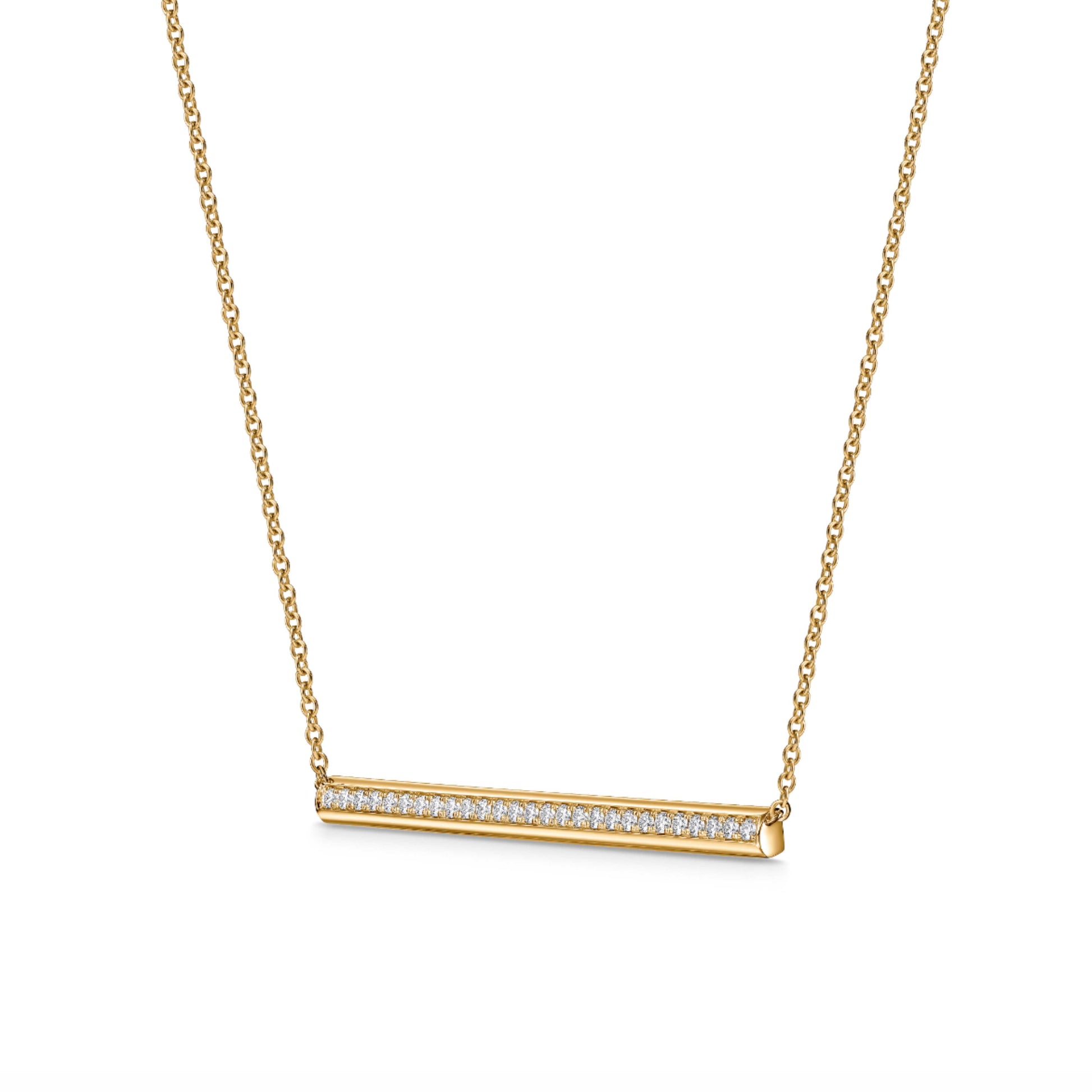 Barre Pavé Pendant Necklace