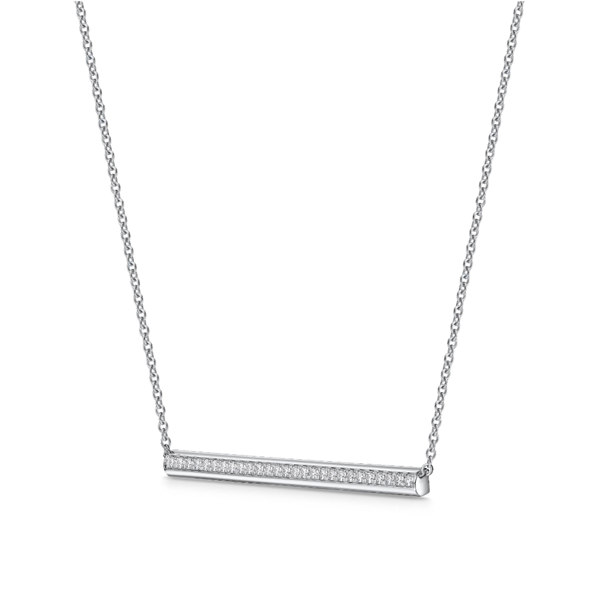 Barre Pavé Pendant Necklace