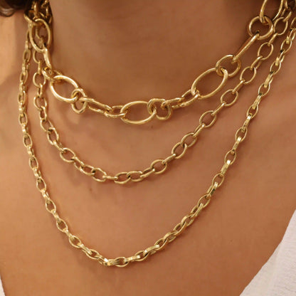 Almond Link Necklace