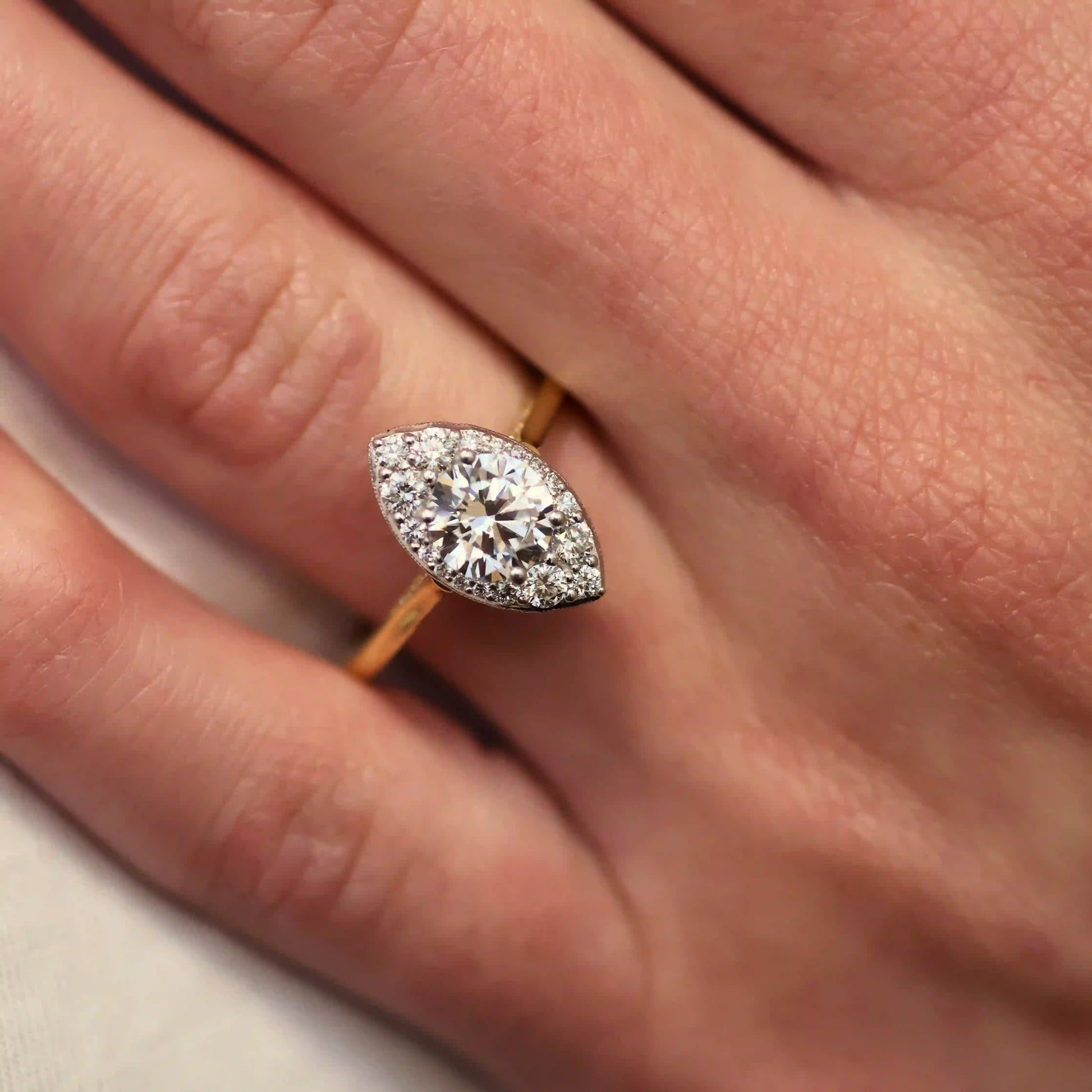 Round Bloom Engagement Ring
