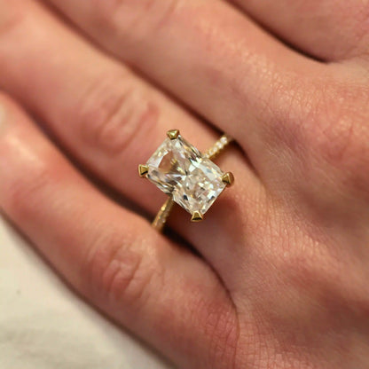 Emerald Solitaire Engagement Ring