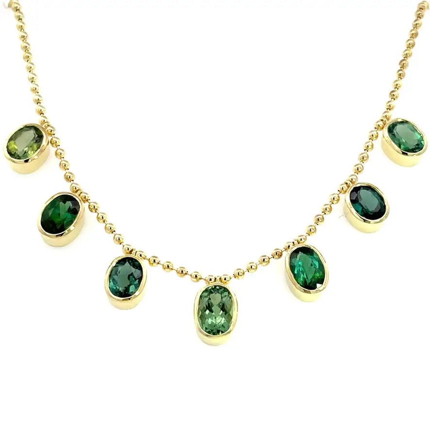 Green Tourmaline Bali Necklace