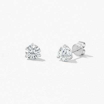 Three-Prong Stud Earrings