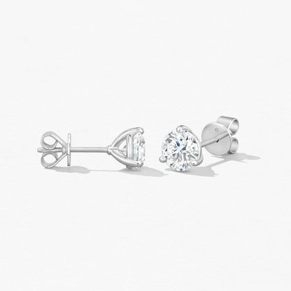 Three-Prong Stud Earrings