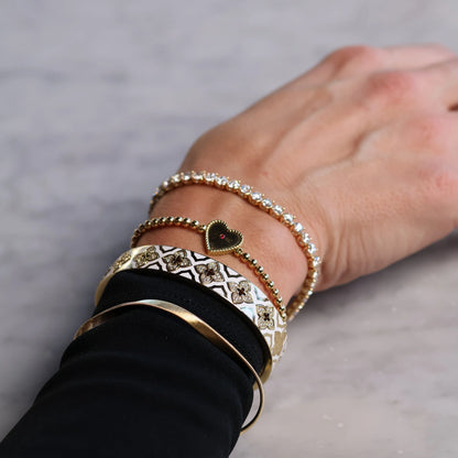 Diamond & Enamel Bangle