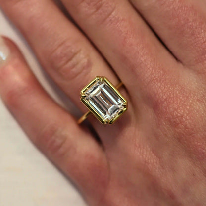 Emerald Solitaire Engagement Ring