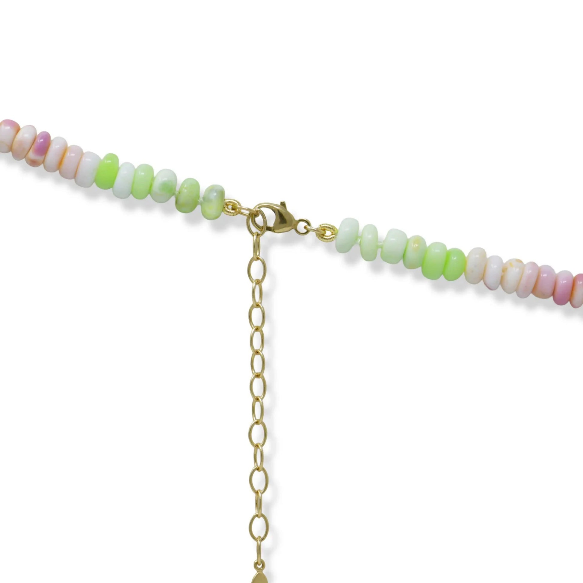  Multicolor Opal Rondelle Necklace