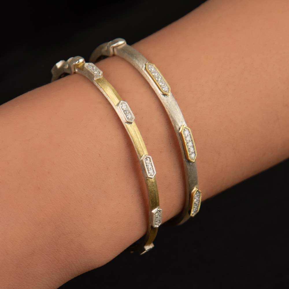 Diamond Hexagon Bangle