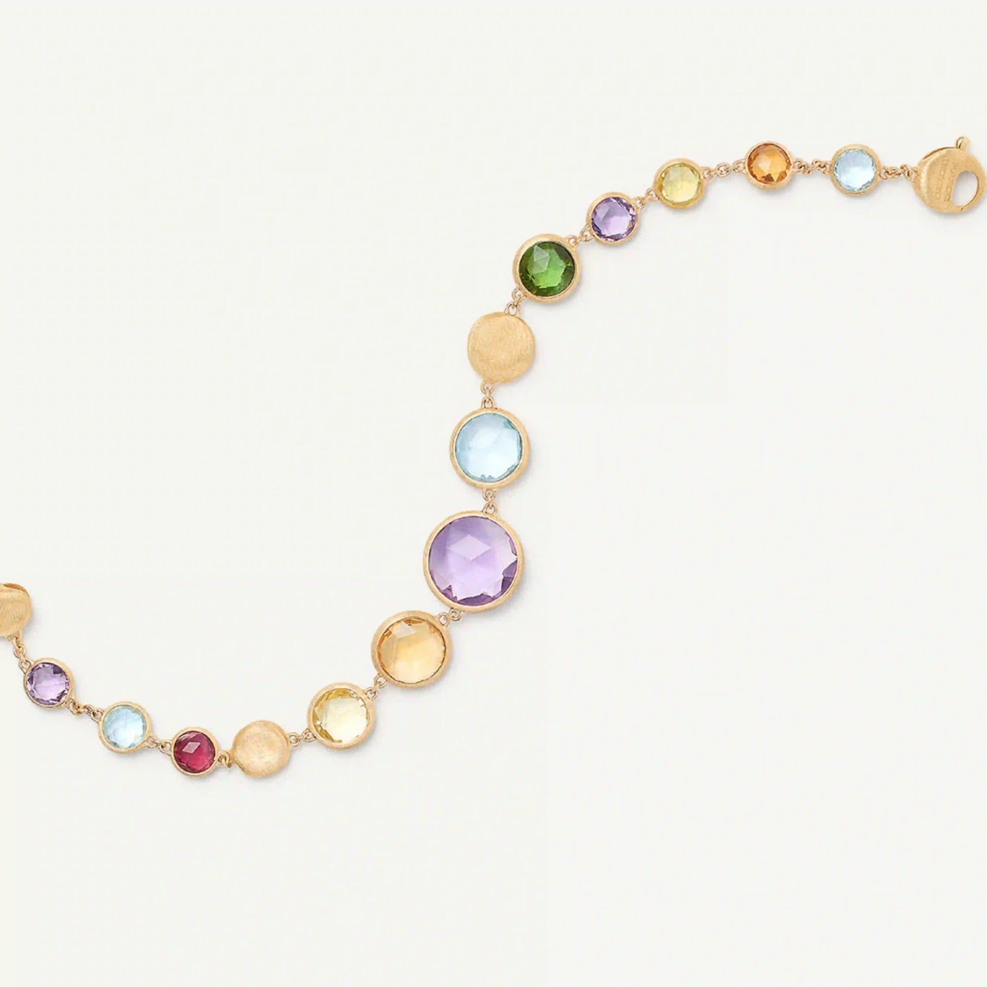 Yellow Gold Graduated Gemstone Bracelet