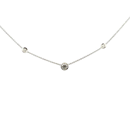 Diamond 3 Station Necklace