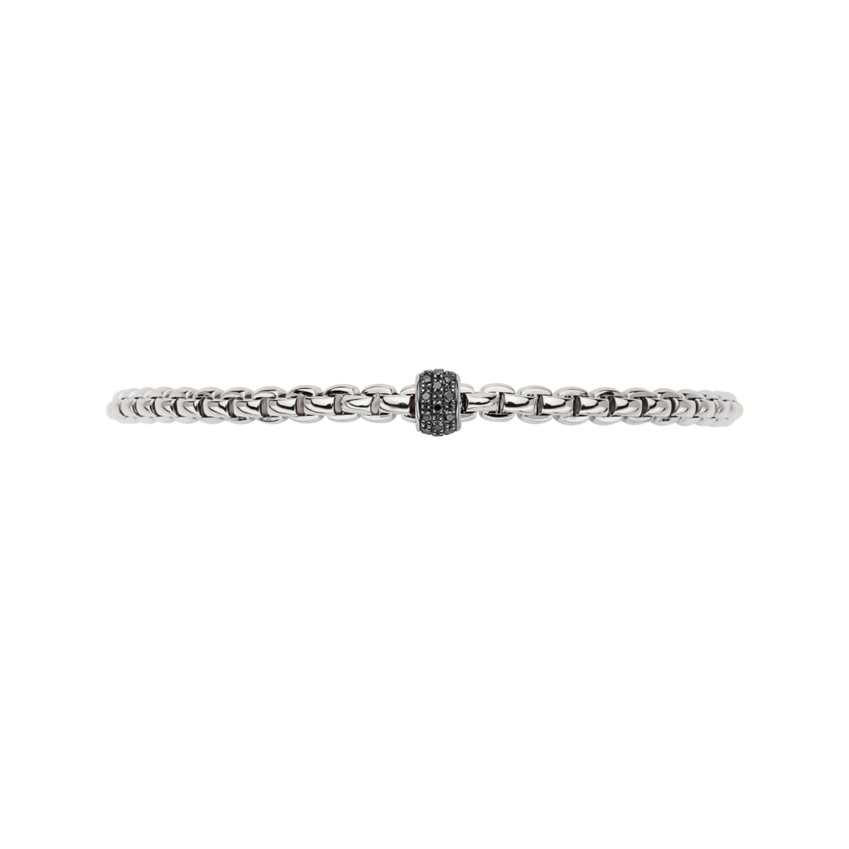 White Gold Bracelet with Black Diamond Pavè