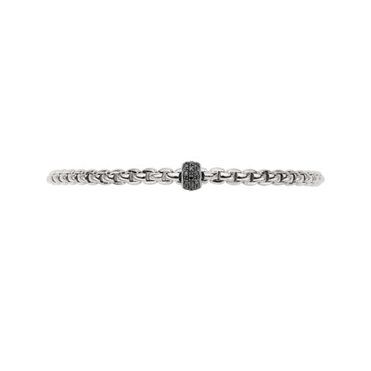 White Gold Bracelet with Black Diamond Pavè